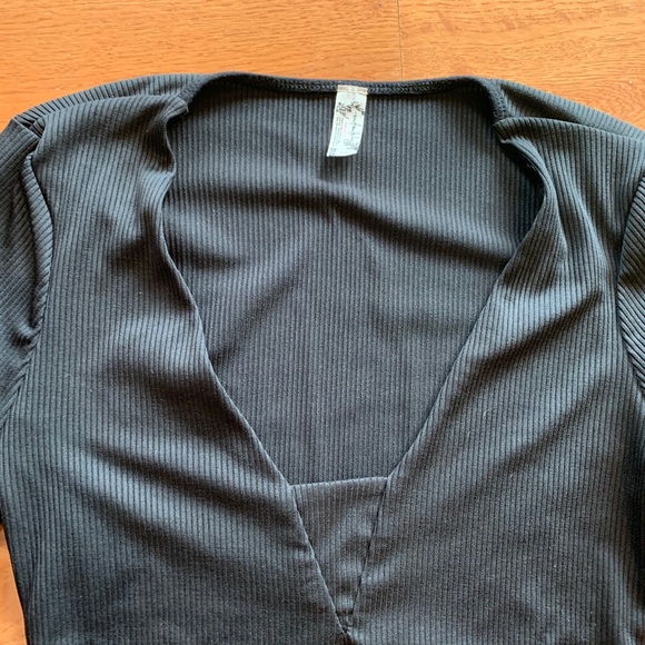 Free people ribbed square neck bodysuit - Picture 3 of 5